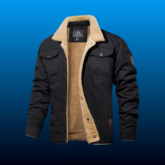 Sherpa Lined Fitted Trucker Jacket