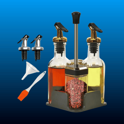 Oil and Vinegar Dispenser Set with Caddy