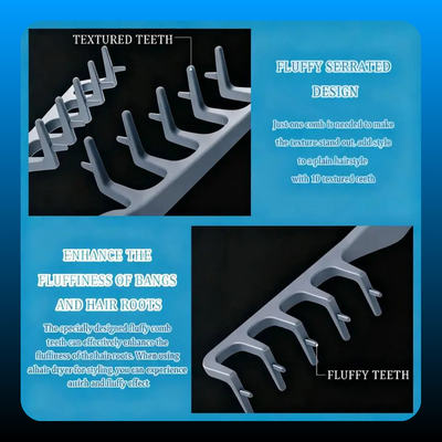 Dual-Sided Wide & Fine-Tooth Texture Comb