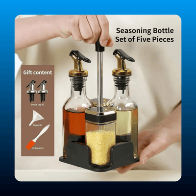 Oil and Vinegar Dispenser Set with Caddy