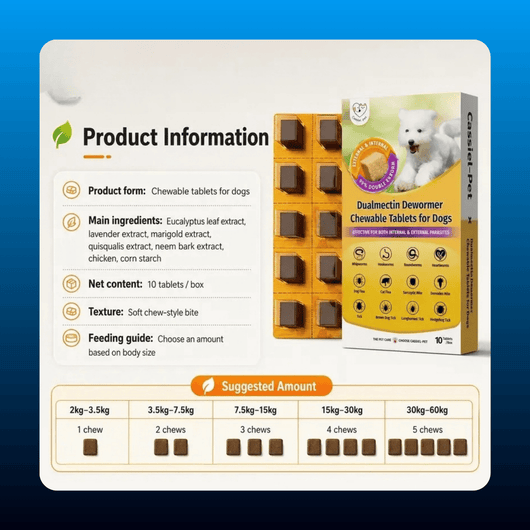 Chewable Dog Dewormer Tablets, 10 Count
