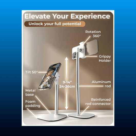 Height-Adjustable Aluminium Phone Holder