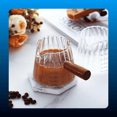 Espresso Shot Glass with Wooden Handle