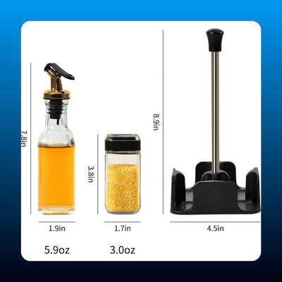 Oil and Vinegar Dispenser Set with Caddy