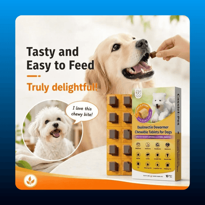 Chewable Dog Dewormer Tablets, 10 Count