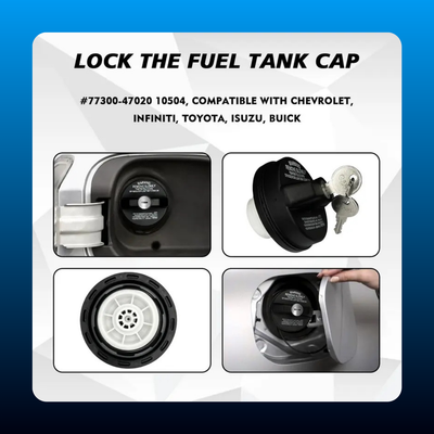 Locking Gas Cap Anti-Siphon Anti-Theft Fuel Cap