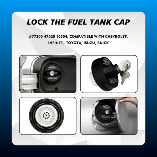 Locking Gas Cap Anti-Siphon Anti-Theft Fuel Cap