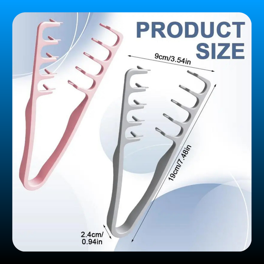 Dual-Sided Wide & Fine-Tooth Texture Comb