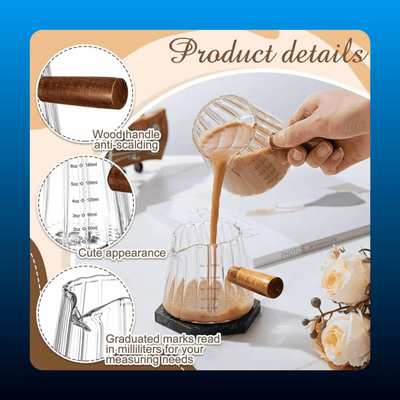 Espresso Shot Glass with Wooden Handle