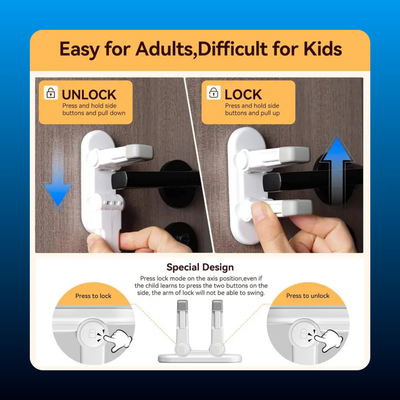 Child Safety Door Lever Lock (2 Pack)