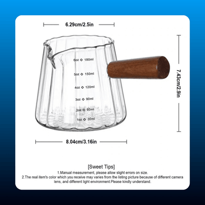 Espresso Shot Glass with Wooden Handle