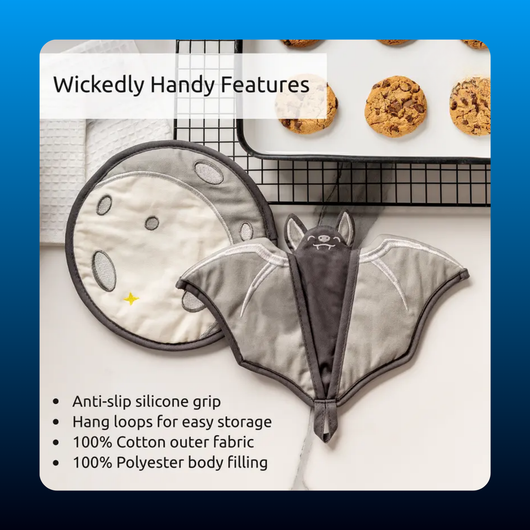 Bat Oven Mitt and Trivet Set