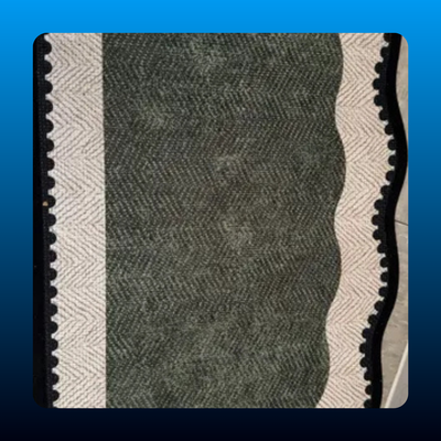 Green Scalloped Bath Mat