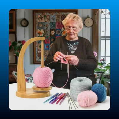 Wooden Yarn Holder Spinner