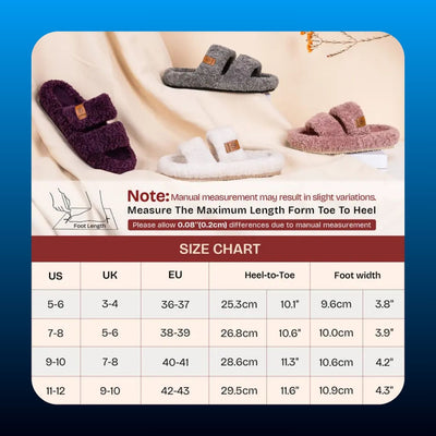Fuzzy Open Toe House Slippers