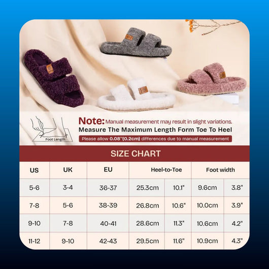 Fuzzy Open Toe House Slippers