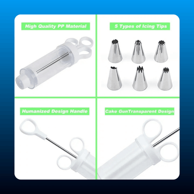 Stainless Steel Cake Decorating Gun Kit