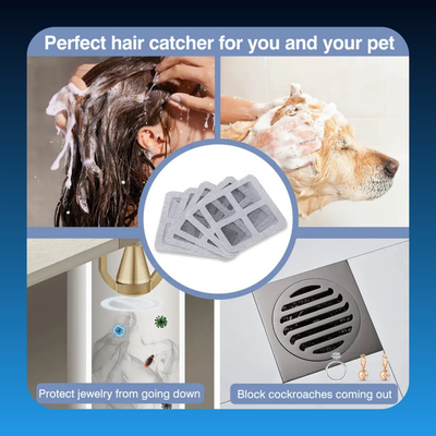 Disposable Shower Drain Cover Hair Catcher (12 Pack)