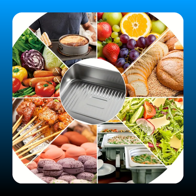 Non-Stick Stainless Steel Baking Pans with Lids