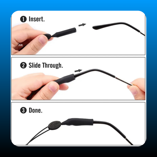 Unisex Plastic Adjustable Eyewear Retainer (4 Pack)