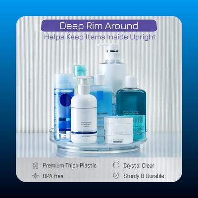 Clear Acrylic Lazy Susan Organizers (2 pack)