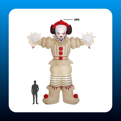 Colossal Inflatable Clown Yard Decoration