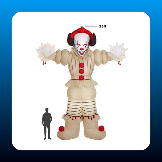 Colossal Inflatable Clown Yard Decoration