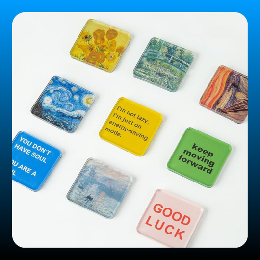 Clear Acrylic DIY Fridge Magnets (10 Pcs)