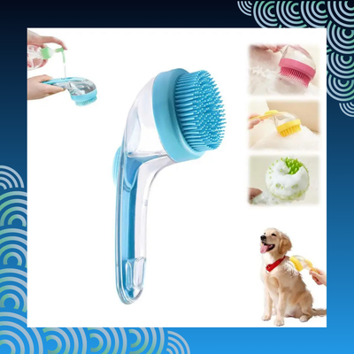 Pet Bath Brush with Built-in Shampoo Dispenser