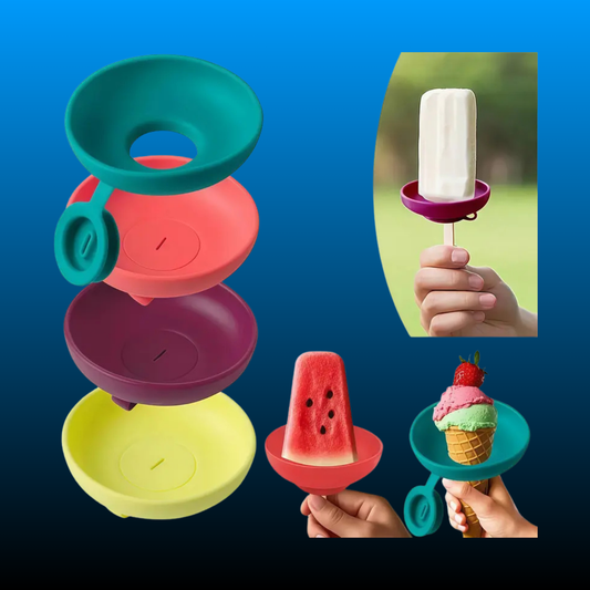 Silicone Ice Cream Holder Stand Set