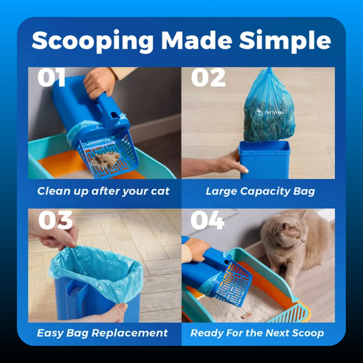 Cat Litter Scooper with Built-in Bag
