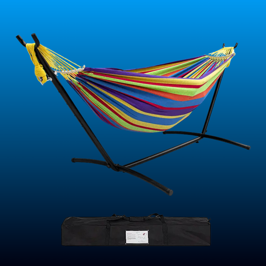 Double Hammock with Steel Stand