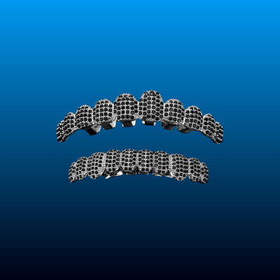 Iced Out Grillz Set, Top and Bottom