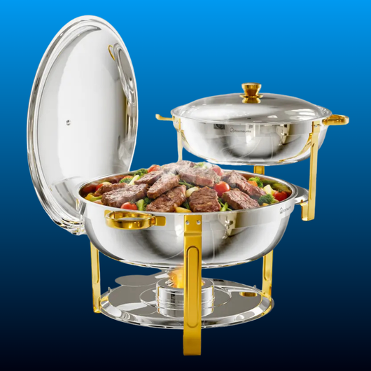 Gold Round Chafing Dish (9 Quart)