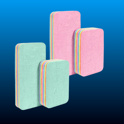 12-Layer Peelable PVA Fiber Sponges (4-Pack)