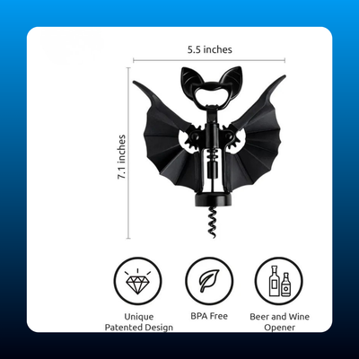 Bat Wing Corkscrew and Bottle Opener