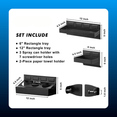 4-Piece Magnetic Tool Organizer Set
