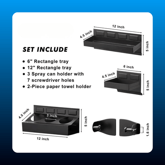 4-Piece Magnetic Tool Organizer Set