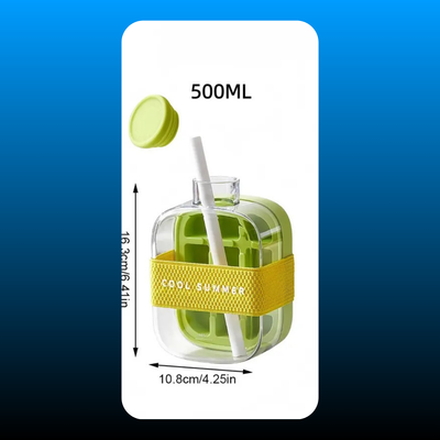 500ml Touchless Ice Cube Water Bottle