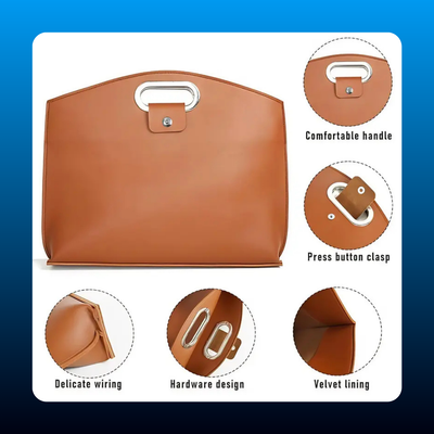Waterproof Leather 14-16In for Laptops and iPad Cases