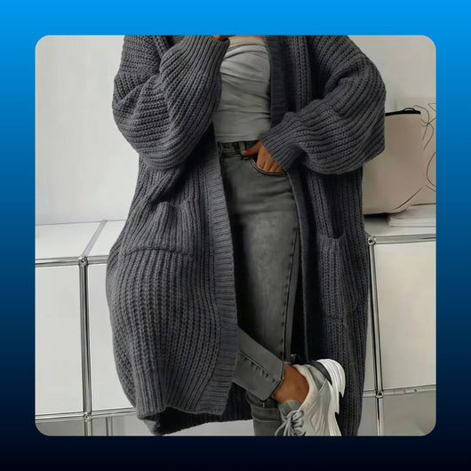 Oversized Long Line Knit Cardigan