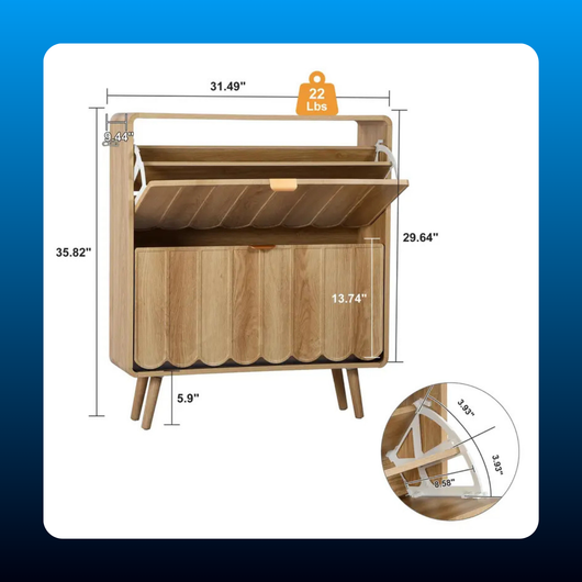 Flip Drawer Shoe Storage Cabinet