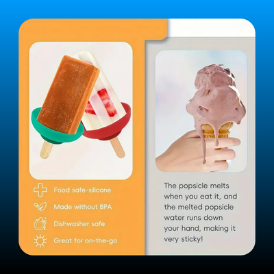 Silicone Ice Cream Holder Stand Set