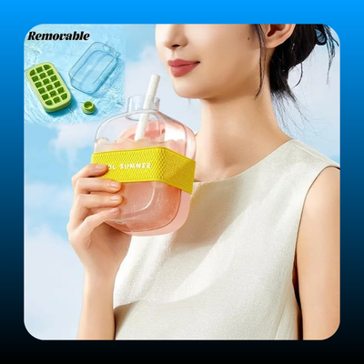 500ml Touchless Ice Cube Water Bottle