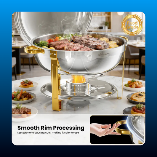 Gold Round Chafing Dish (9 Quart)