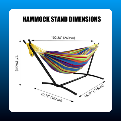 Double Hammock with Steel Stand