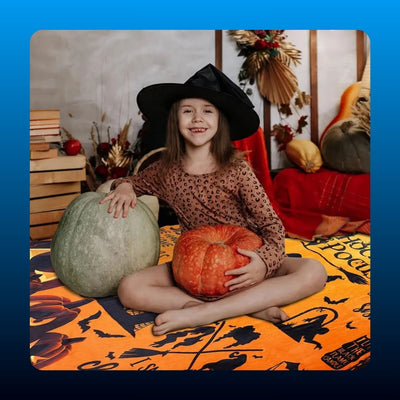 Witch Print Halloween Throw Blanket
