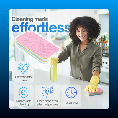 12-Layer Peelable PVA Fiber Sponges (4-Pack)