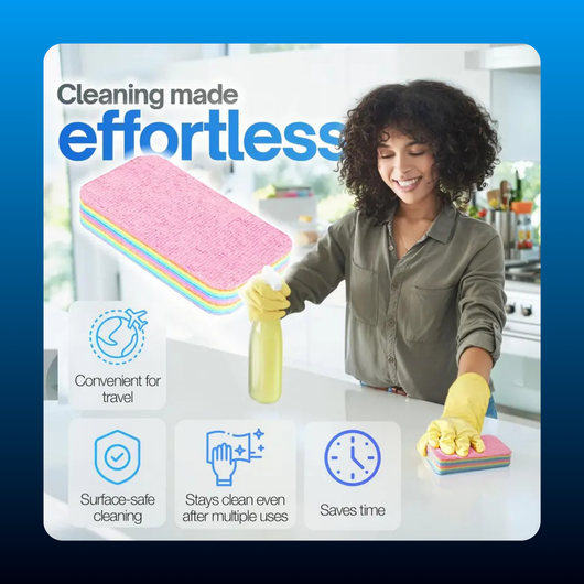 12-Layer Peelable PVA Fiber Sponges (4-Pack)