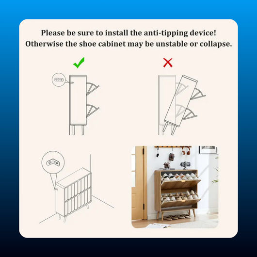 Flip Drawer Shoe Storage Cabinet